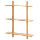 4living, regał sosnowy z trzema półkami, 80-60-15 cm