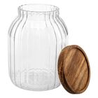5five Simply Smart, Harmony, szklany słoik z drewnianą pokrywką, 2l