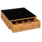 5five Simply Smart, pojemnik bambusowy na kapsułki do kawy, deska, 30-30-10 cm