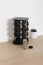 5five Simply Smart, Rota, organizer na przyprawy ze szklanymi słoikami, metalowy, 16 szt.