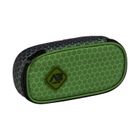 Abag, piórnik owalny, hexagon green ombre