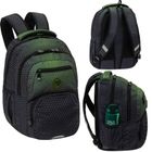 Abag, plecak szkolny, 3-komorowy, hexagon green ombre