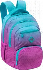 Abag, plecak szkolny, 3-komorowy, hexagon mint ombre