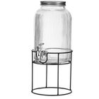 Adler, słój do napojów z kranikiem i stojakiem, szklany, 4l