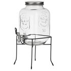Adler, słój do napojów z kranikiem i stojakiem, szklany, 4l