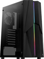 Aerocool, obudowa komputerowa, PGS Mecha-G-Bk-V1 Rgb, Czarna