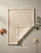 Albero Mio, Cotton Muślin & Boucle, kocyk boucle, wanilia, 75-100 cm