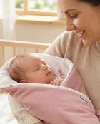 Albero Mio, Pudrowe kokardki, rożek niemowlęcy, muślin