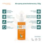 Alphanova Sun Kids, bio spray przeciwsłoneczny, filtr 50, 125g