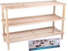 Alpina, drewniany regał na buty, 3-poziomowy