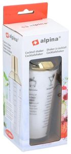 Alpina, shaker do koktajli, szklany, 450 ml