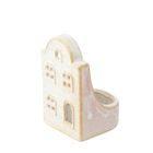 Altom Design, domek porcelanowy na t-light, 6-5,5-9 cm, biały