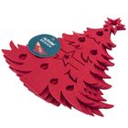 Altom Design, etui filcowe na sztućce, 21-17 cm, zestaw, 4 szt. czerwona choinka