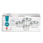 Altom Design, Fabio, komplet garnków nierdzewnych, 8 elementów