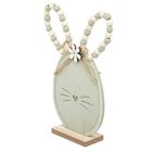 Altom Design, figurka filcowa, zając, zielone koraliki, 11-4-22 cm