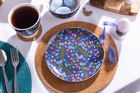 Altom Design, Folk, talerz deserowy, 20 cm, granatowy