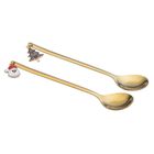 Altom Design, komplet 2 łyżeczek z zawieszką świąteczną, złoty