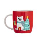 Altom Design, kubek, 380 ml, niedźwiadek z brelokiem choinka, 9-8 cm