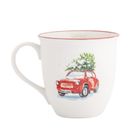 Altom Design, kubek baryłka duża, 630 ml, świąteczny samochód