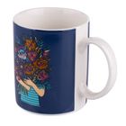 Altom Design, kubek prosty, 300 ml, bukiet granatowy