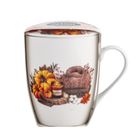 Altom Design, kubek z pokrywką i zaparzaczem, barwy jesieni, 350 ml