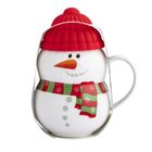 Altom Design, kubek zimowy z silikonową czapeczką, bałwanek, 350 ml