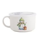 Altom Design, lunchbox z uchem, 800 ml z pokrywką hermetyczną, bałwanek