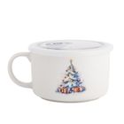 Altom Design, lunchbox z uchem, 800 ml z pokrywką hermetyczną, skrzacie święta