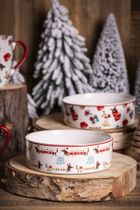 Altom Design, miska dla psa nbc, 15-5 cm, 460 ml, świąteczne jamniki