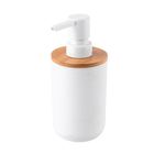 Altom Design, plastikowy dozownik do mydła, z bambusem, 7-7-16 cm