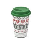 Altom Design, Scandi, kubek stożek wysoki nbc, 390 ml, z silikonową pokrywką, green