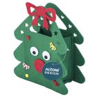 Altom Design, torebka prezentowa filcowa choinka, 19,5-8-23,5 cm