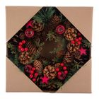 Altom Design, wianek zimowy czerwone jabłuszka, 30-30-8 cm