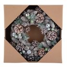 Altom Design, wianek zimowy z białymi szyszkami, 30-30-8 cm