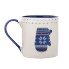 Altom Design, zestaw kubek świąteczny nbc, granatowy, 500 ml, ze skarpetkami, rozmiar 35-44