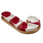 Altom Design, zestaw naczyń na podstawie bambusowej nbc, 30-16.5-3.5 cm, cukrowa laseczka, color box