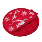 Altom Design, Zimowe marzenia, łapka kuchenna, średnica 18 cm, 100% bawełna
