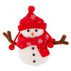 Altom Design, zimowy kubek baryłka nbc, 340 ml, z maskotką, bałwanek, w opasce