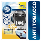 Ambi Pur, Car Anti Tobacco, samochodowy odświeżacz powietrza, zestaw startowy, 7 ml