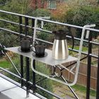 Ambiance, stolik balkonowy na balustradę, szary