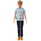 Anlily, lalka chłopak z walizką i akcesoriami podróżnika