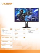 Aoc, monitor, LED, 32", C32G2ZE/BK