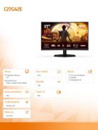 Aoc, monitor zakrzywiony, 27", C27G42E, 180Hz, VA, HDMIx2, DP