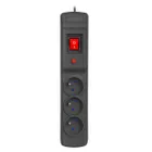 Armac Multi M3, Listwa zasilająca, przeciwprzepięciowa, 3 gniazda, przewód 1,5m, czarna