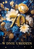 Armin Style, karnet B6 z kopertą, urodziny 70, niebieski