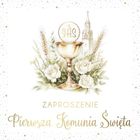 Armin Style, zaproszenie z kopertą, komunia, 13-13 cm, 10 szt.