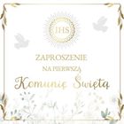 Armin Style, zaproszenie z kopertą, komunia, 13-13 cm, 10 szt.