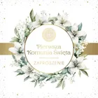 Armin Style, zaproszenie z kopertą, komunia, 13-13 cm, 10 szt.