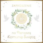 Armin Style, zaproszenie z kopertą, komunia, 13-13 cm, 10 szt.