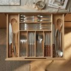 Aromelio, Vario, rozkładany organizer na sztućce, bambusowy, 53-33-43 cm